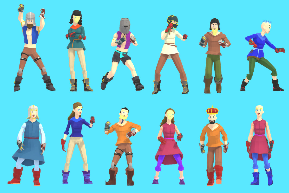 Stylized Fantasy Knight Characters