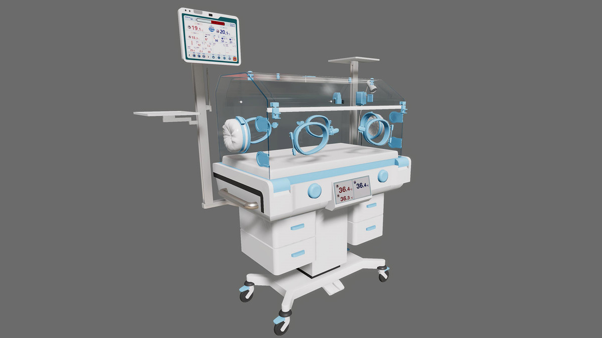 Infant Incubator 3D Model