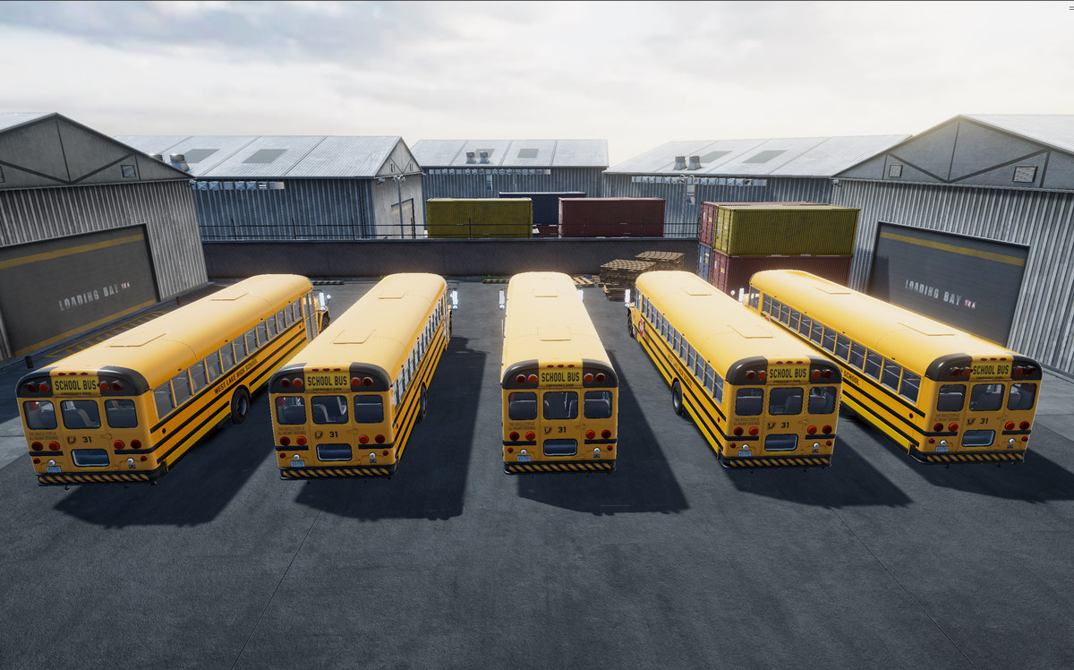 80s generic american school bus