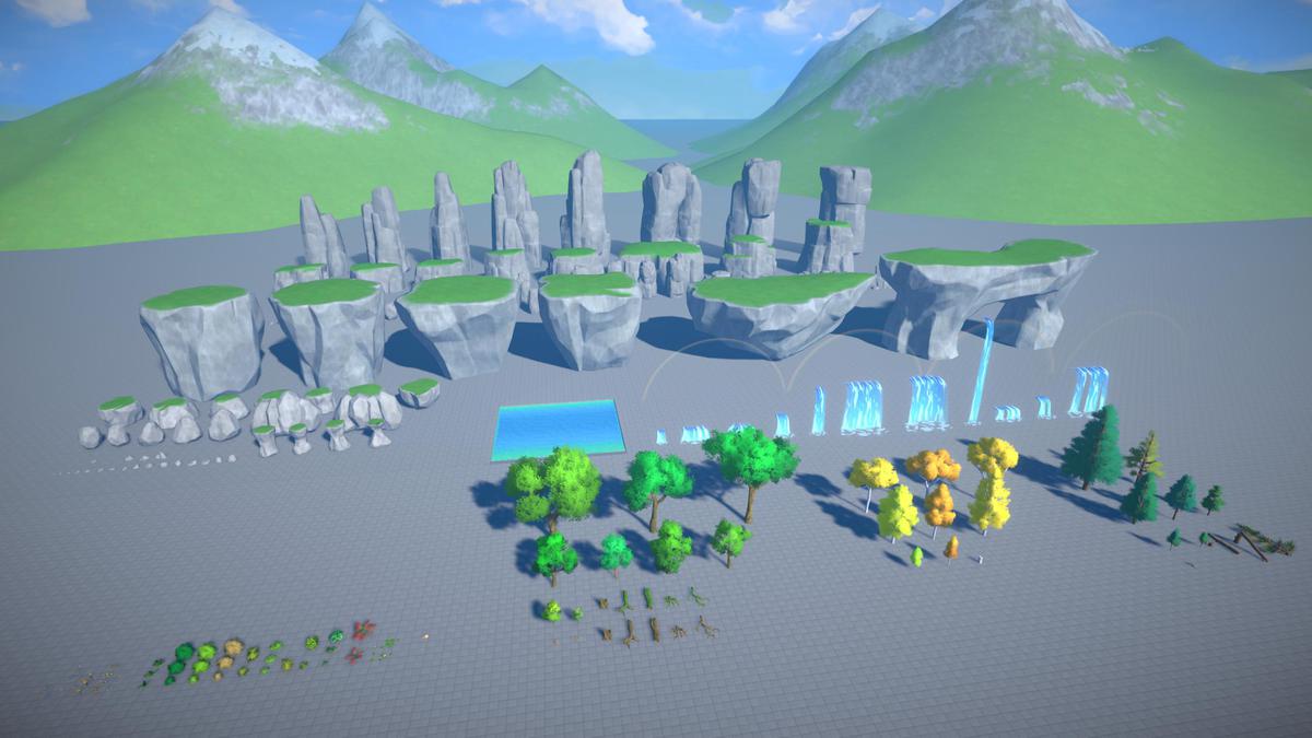 Stylized Trees | Oak Birch & Fir Forest