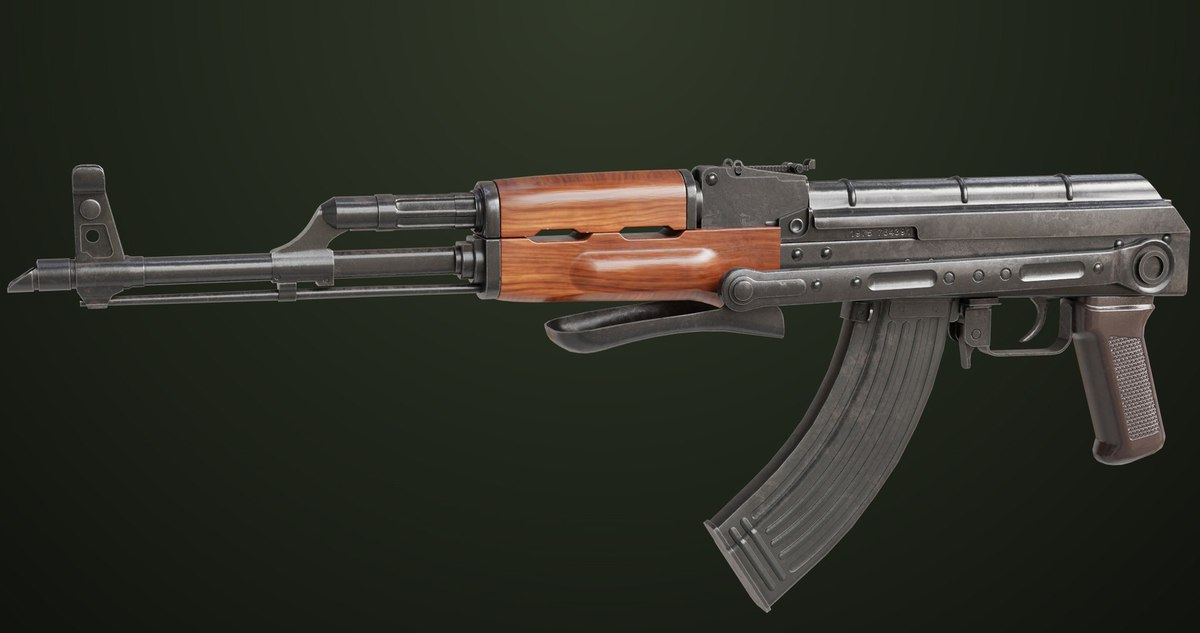 AKMS Light Machine Gun 10 URP HDRP Textures