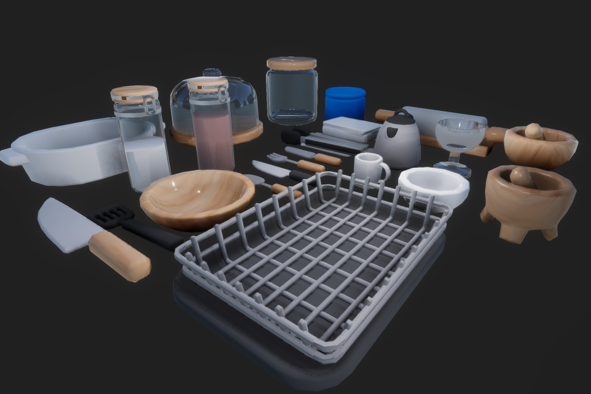 Cozy House Bundle - Goodies! Stylized Low Poly 3D Modular Pack