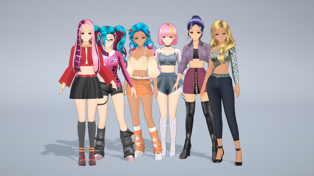 Anime Character Dancer - Combo 3 (12 outfits)