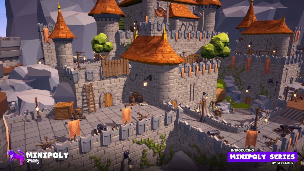 Minipoly Series - Mythic Castle ( Stylized Lowpoly Environment )