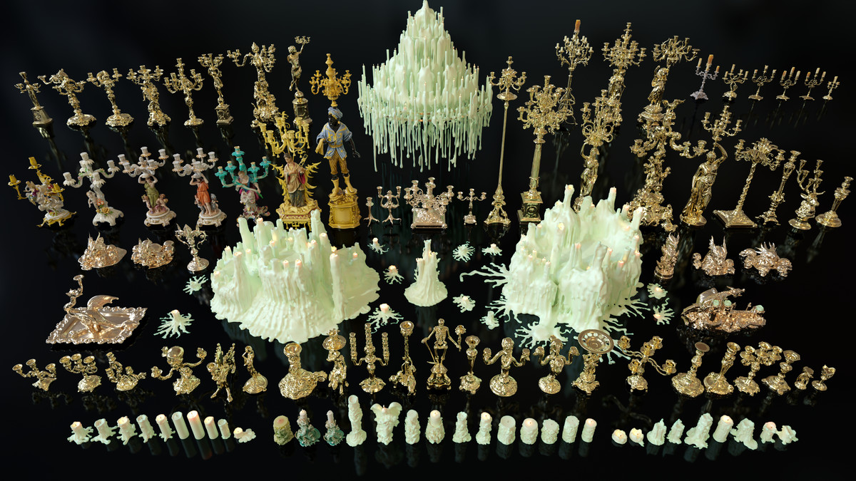 Ornate Candles, CandleHolders, and Wax Sculptures - 133 Models Set