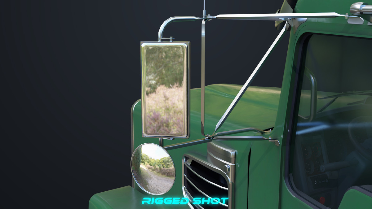 Heavy Truck Chassis 07 Green URP HDRP Textures