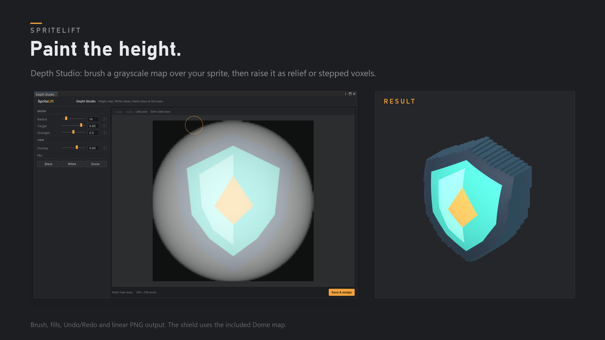 SpriteLift - Sprite to 3D Mesh Builder