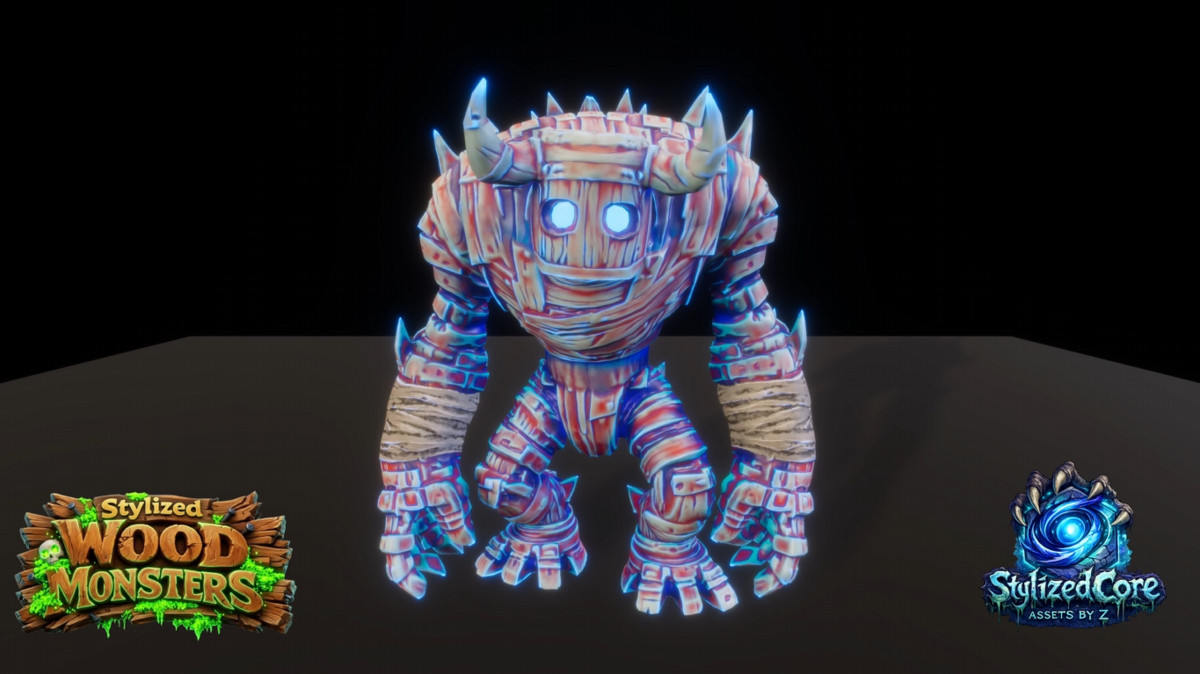Wood Monsters Pack 1 – 4 Stylized Animated Creatures (LOD + Skins)