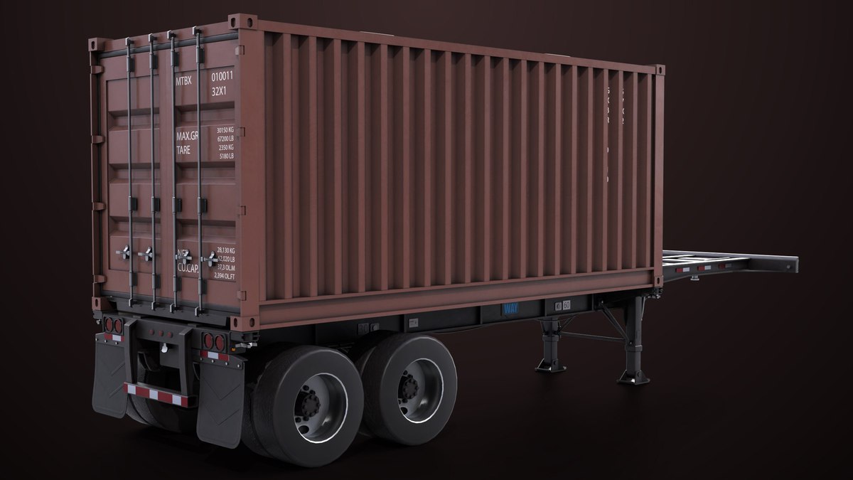 Container Carrier Trailer 03 URP HDRP Textures