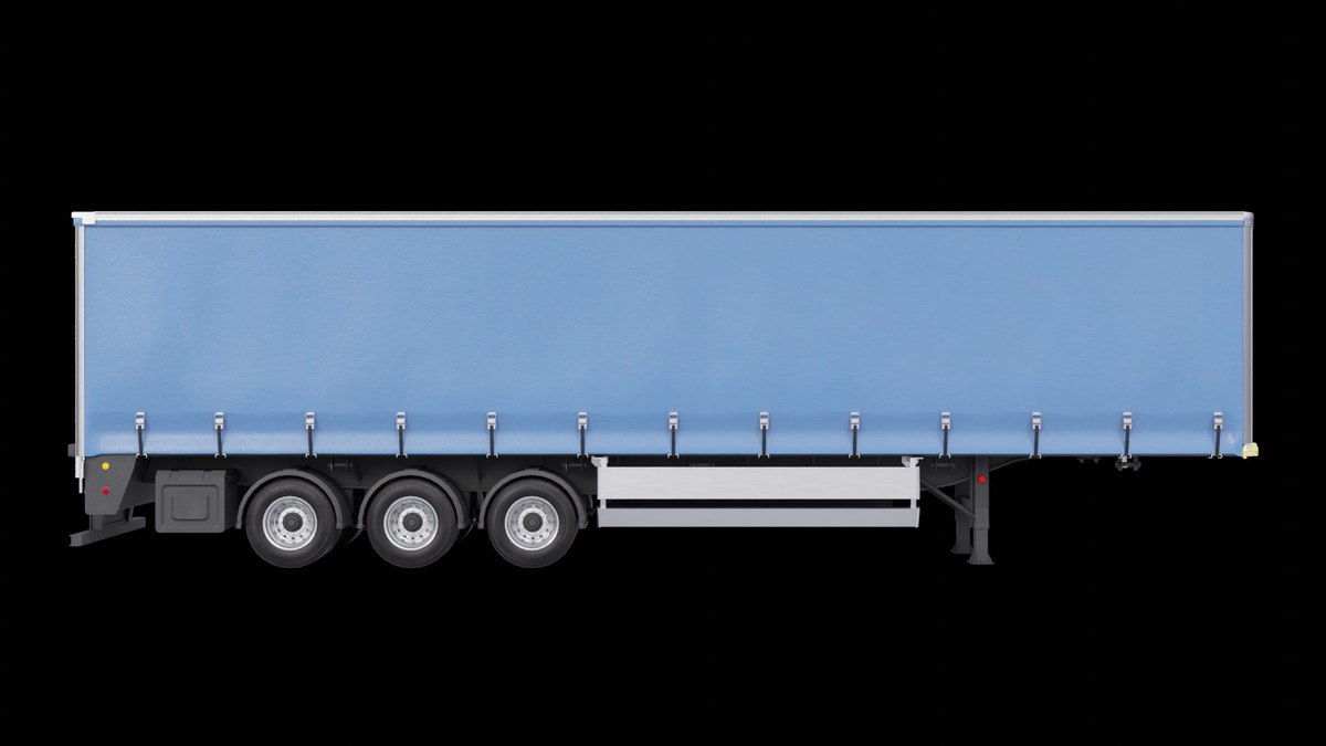 Curtainsider Semi Trailer URP HDRP Textures