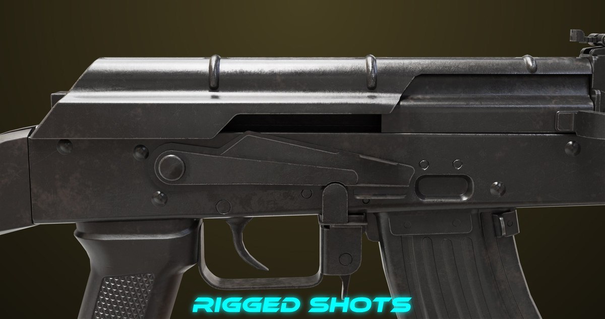 Light Machine Gun 10 Black URP HDRP Textures