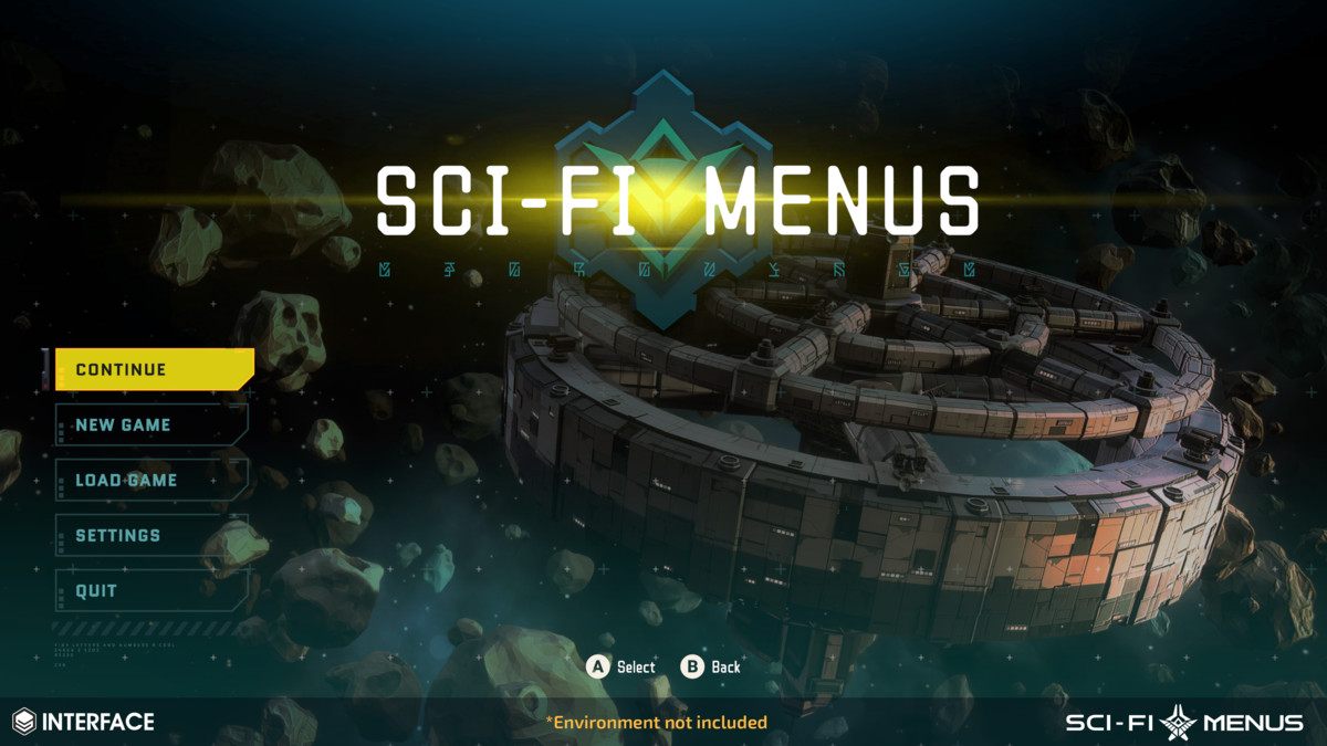 Sci-Fi Menus - Synty INTERFACE - GUI