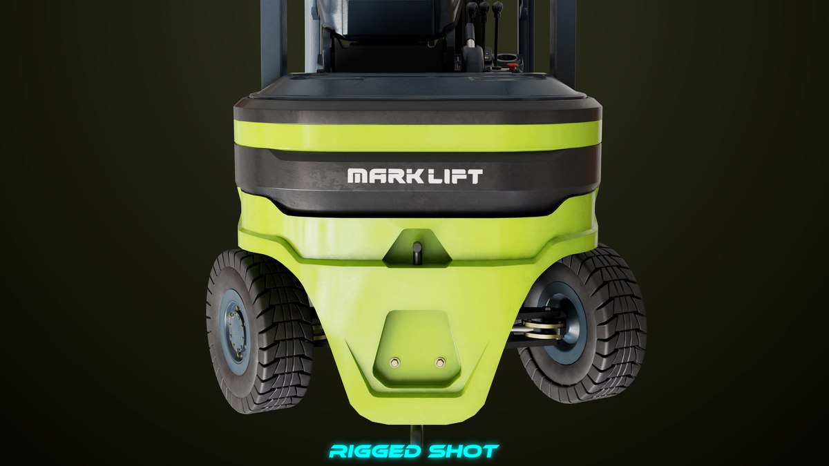 Forklift Truck03 Green URP HDRP Textures