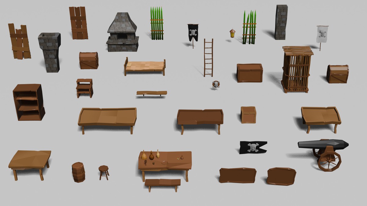 Low Poly Modular Environment pack - PA