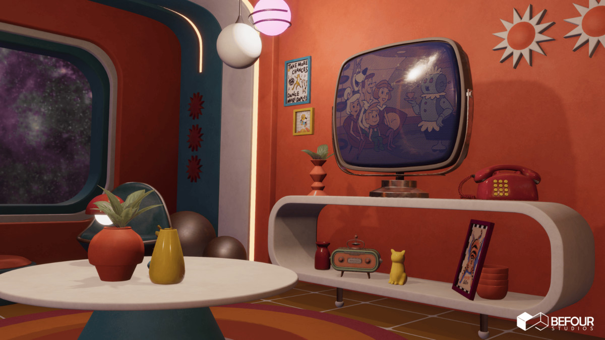 Retro Pop Art Living Space Environment