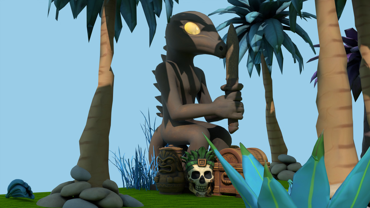 Tropical Tiki Jungle Deluxe Stylized Low Poly Modular Model Pack