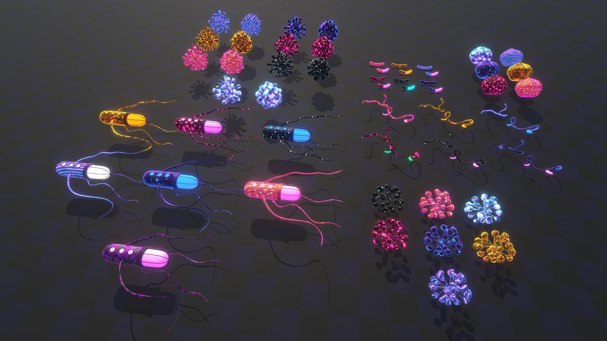 Neon Cyber Viruses