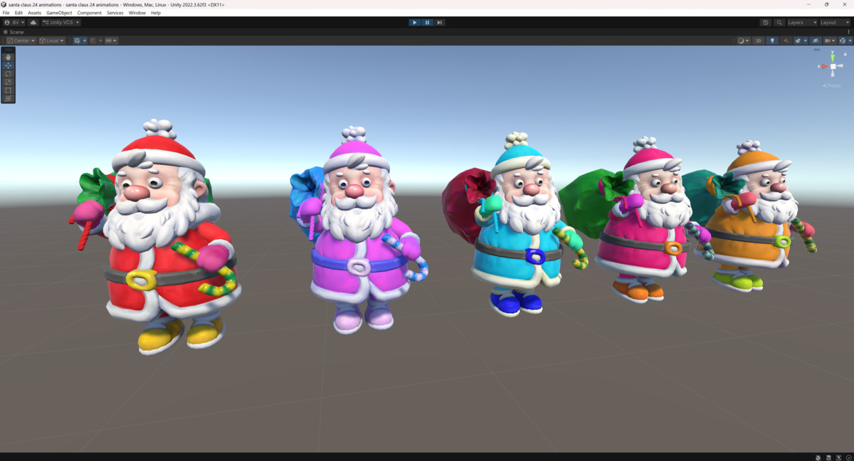 santa claus 24 animations