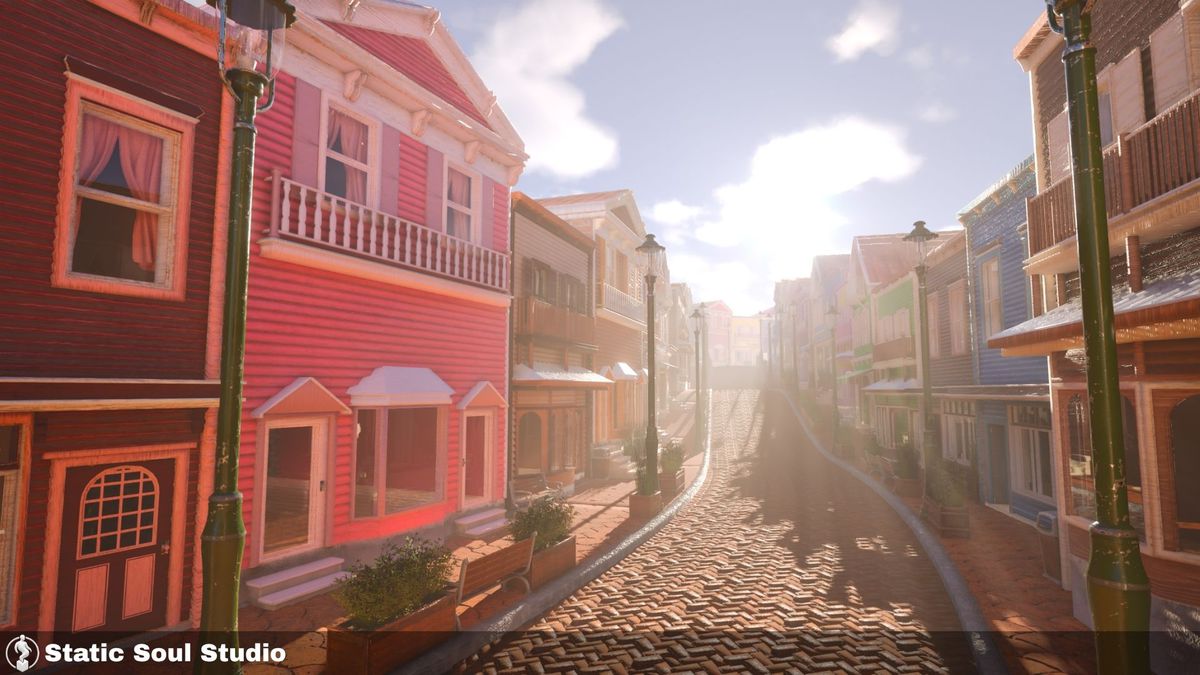 Town Stores & Streets ( Shop Interiors , Modular Roads , Color Variations )