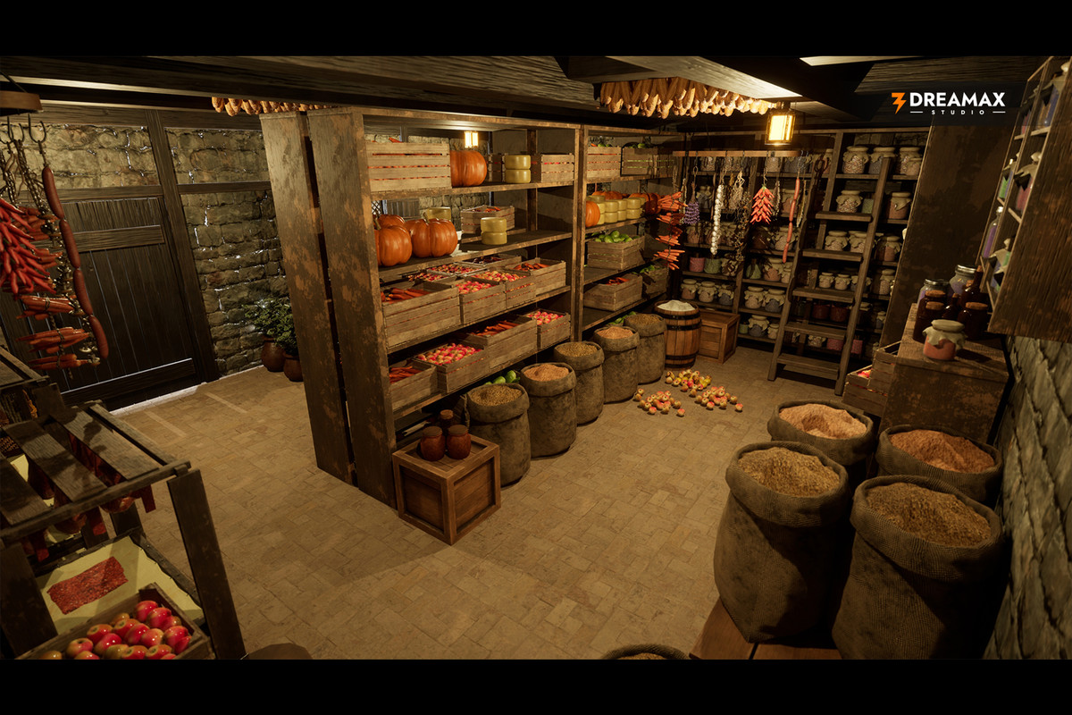 Medieval Root Cellar & Food Storage | Pantry Props Pack