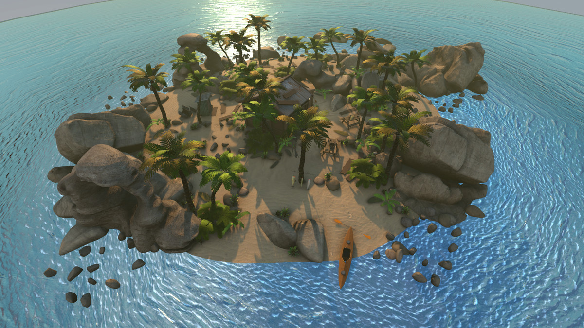Realistic Beachfront Small Cabin Asset Package