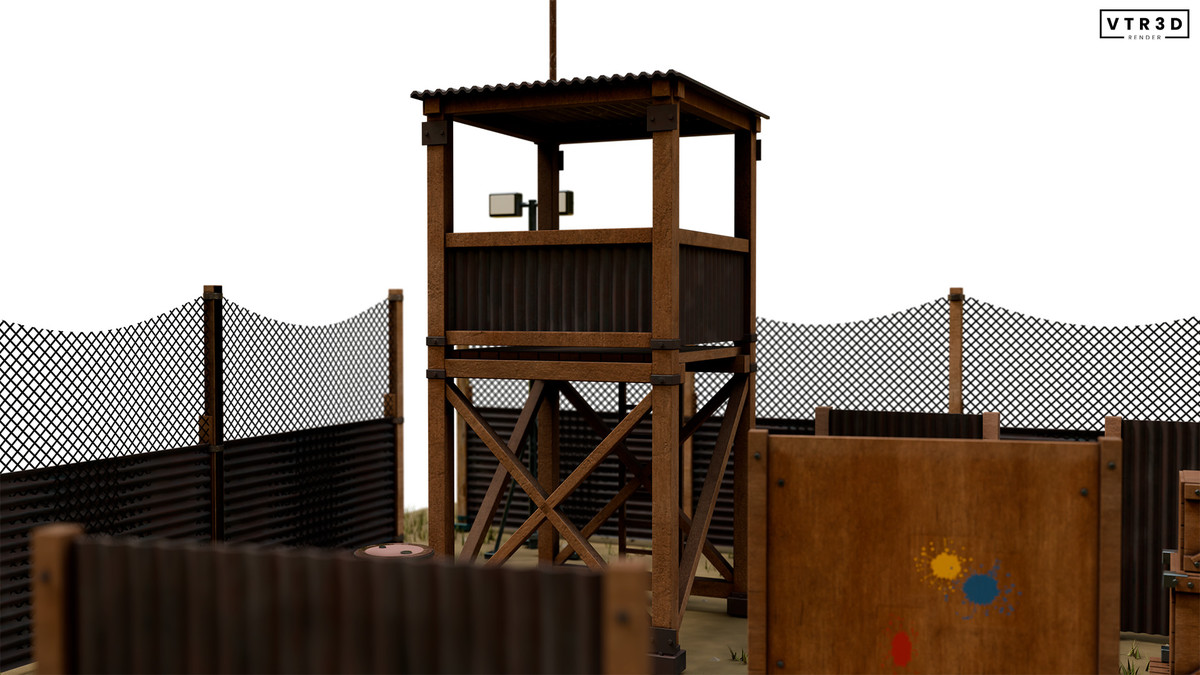 Paintball Field Modular Pack - 74 Textured Environment Assets