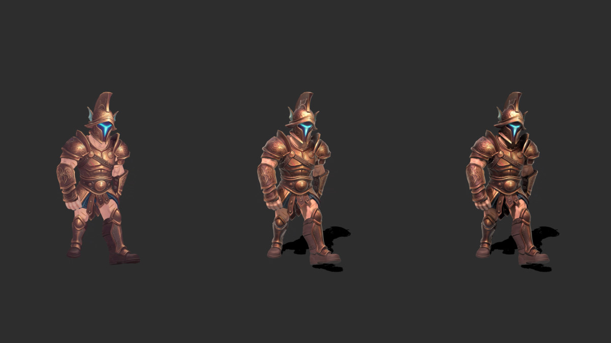 Stylized Bronze Warrior - Humanoid Low Poly