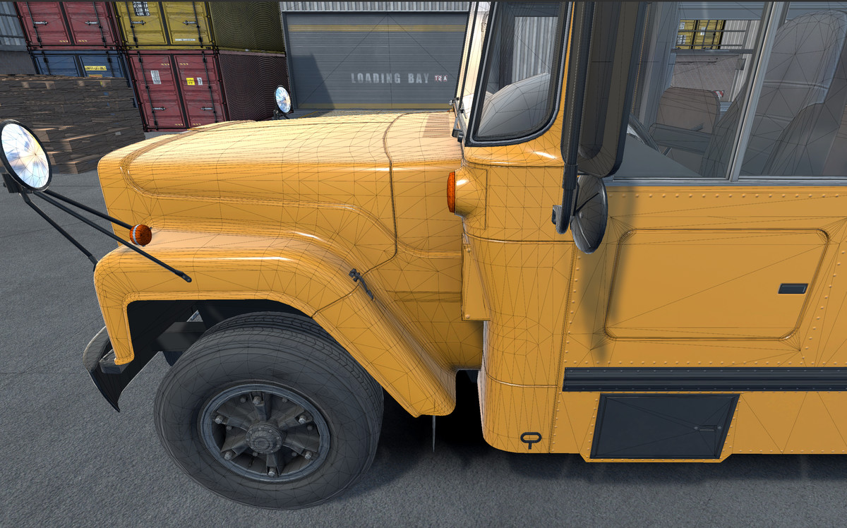 80s generic american school bus