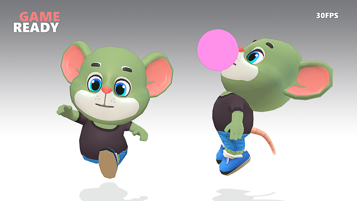 Mouse Rat Rodent Green Animated