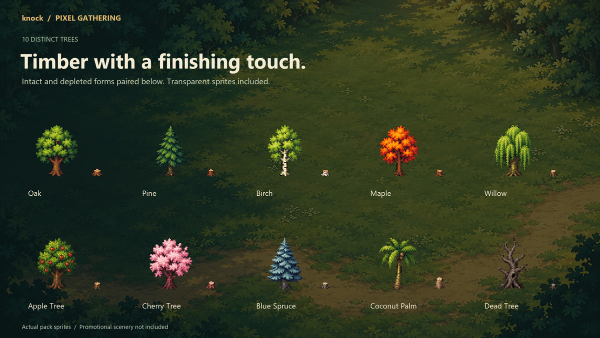 Pixel Gathering - Animated Resource Nodes
