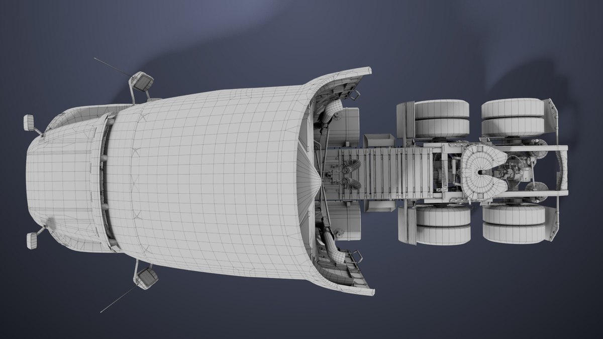 Heavy Truck Blue Chassis 05 URP HDRP Textures