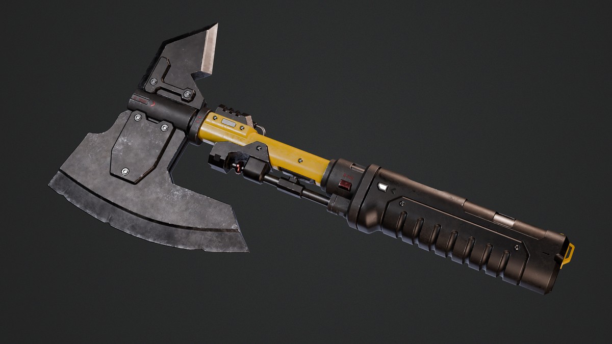 Sci-fi Weapon - Game Ready Axe