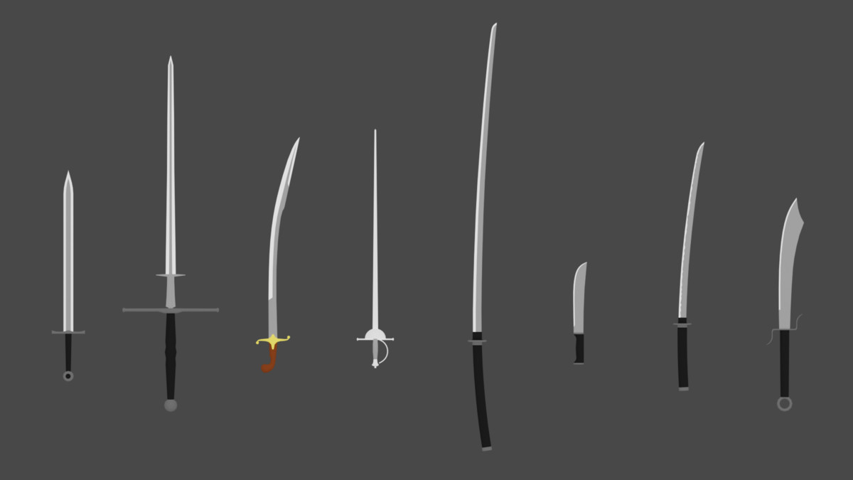 BIG Stylized Sword Low-Poly pack (Mobile Ready)