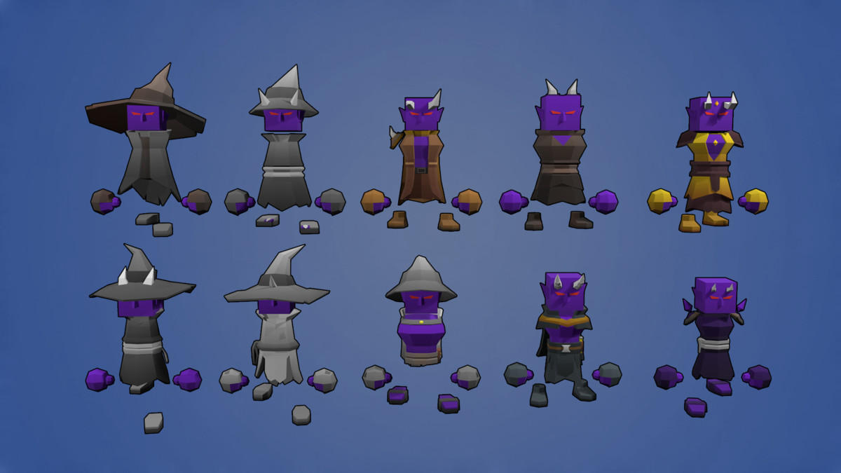 Low Poly Cubic Demons - 3D by Shokubutsu