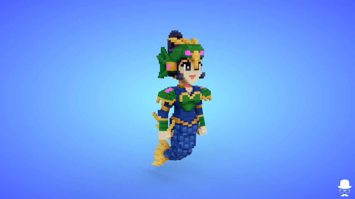 Voxel Mermaid Characters Pack
