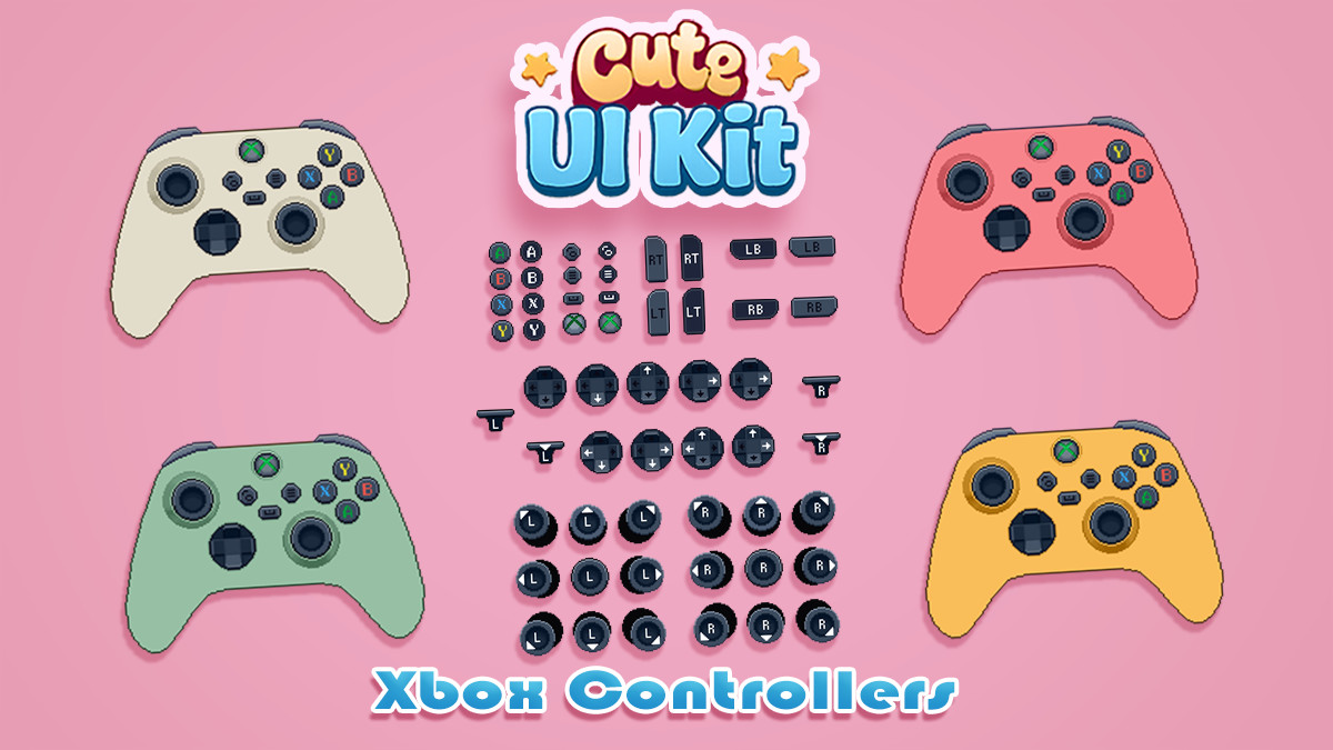 Cute Pixel Art UI/GUI Kit