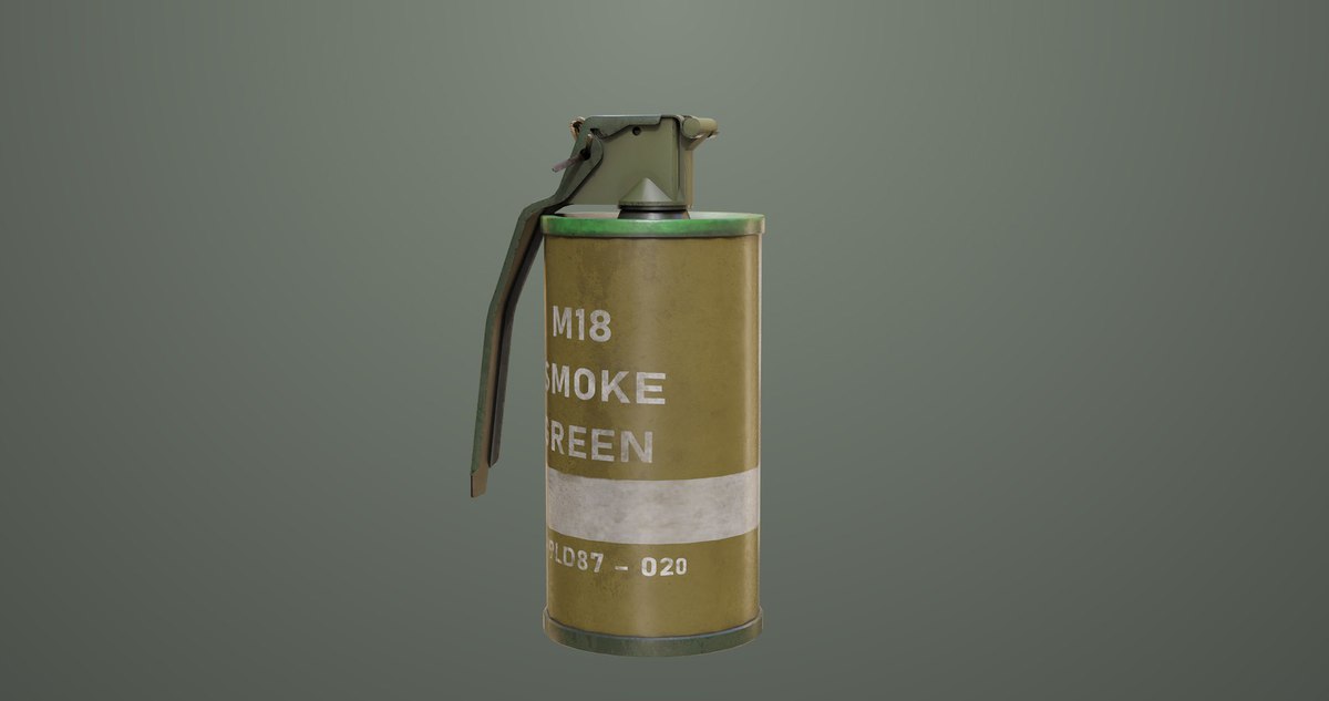 Smoke and Flash Grenades Single Mat URP HDRP Textures