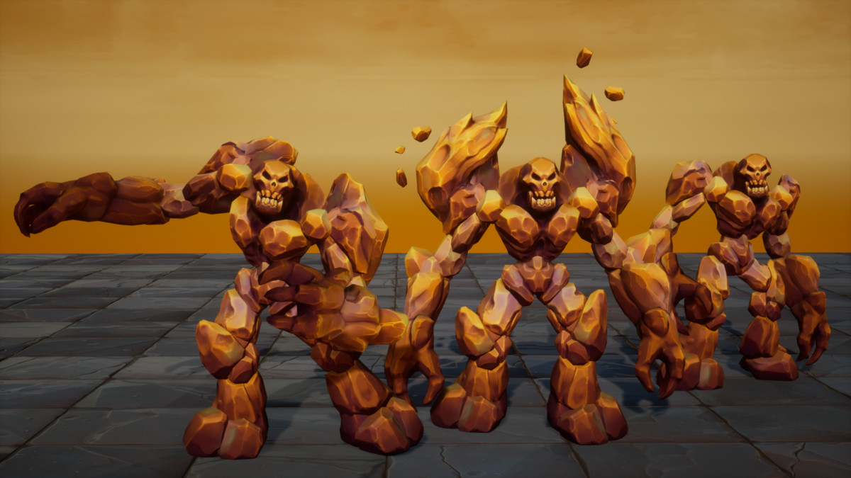 Modular Stylized Fantasy Rock Golem