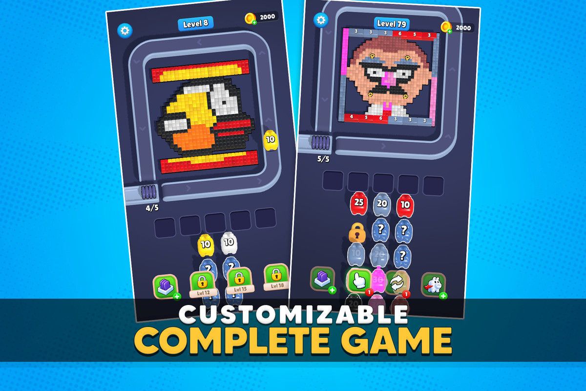 Pixel Shooter | Puzzle Game Template
