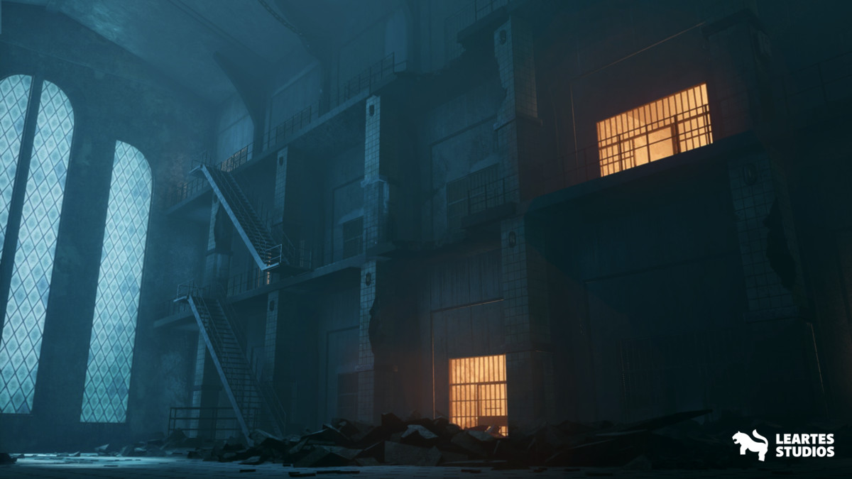 Haunted Prison Environment ( Exterior + Interior , Modular)