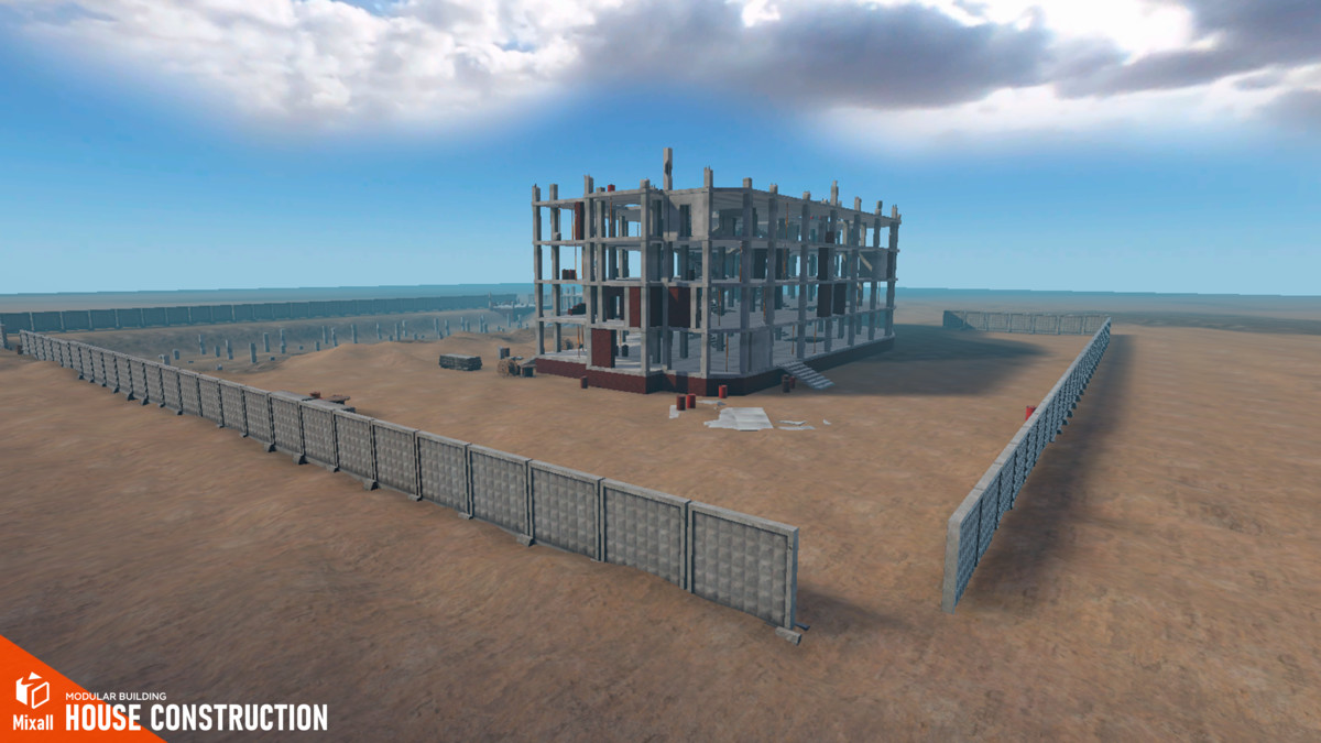 Construction sites, equipment and builders