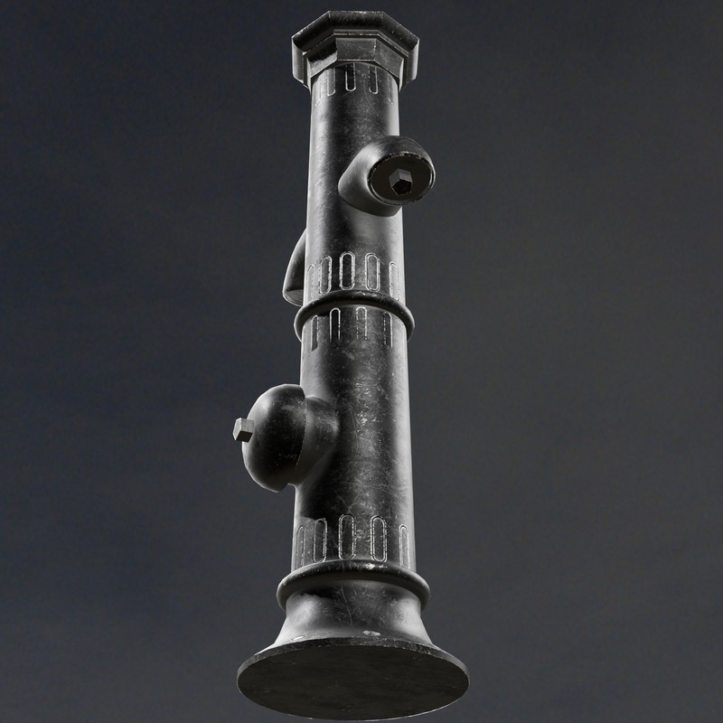 Vintage Cast Iron Fire Hydrant – Low Poly PBR with LODs