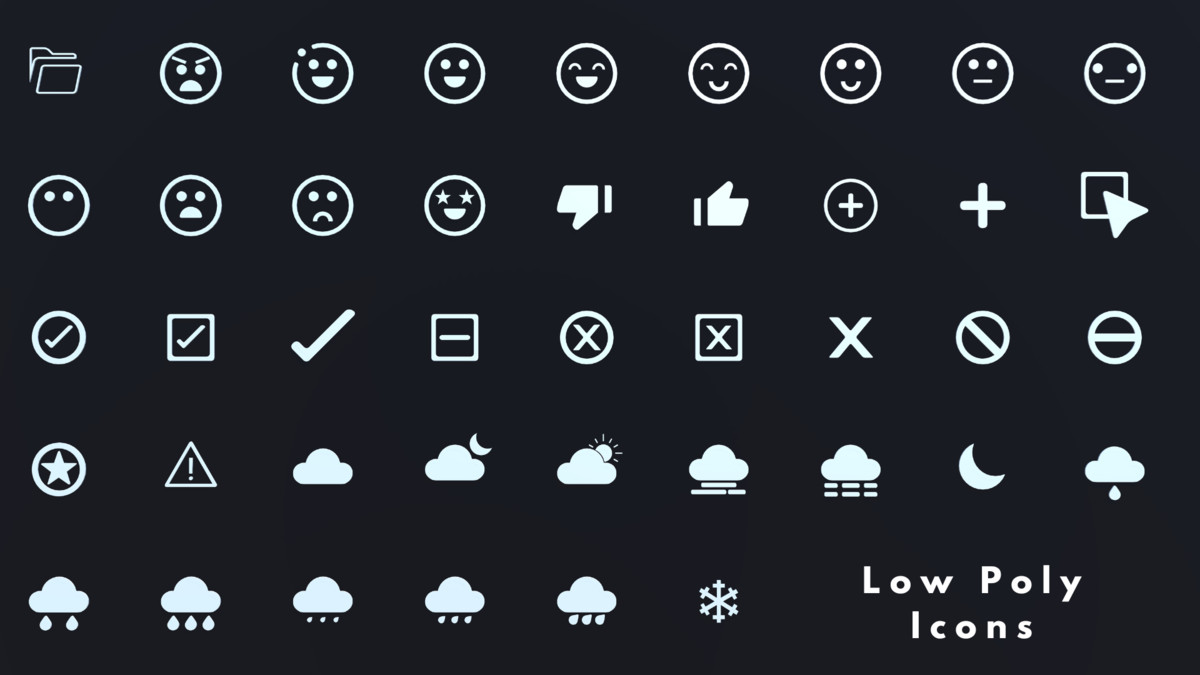 Low Poly 3D Icons - Pack