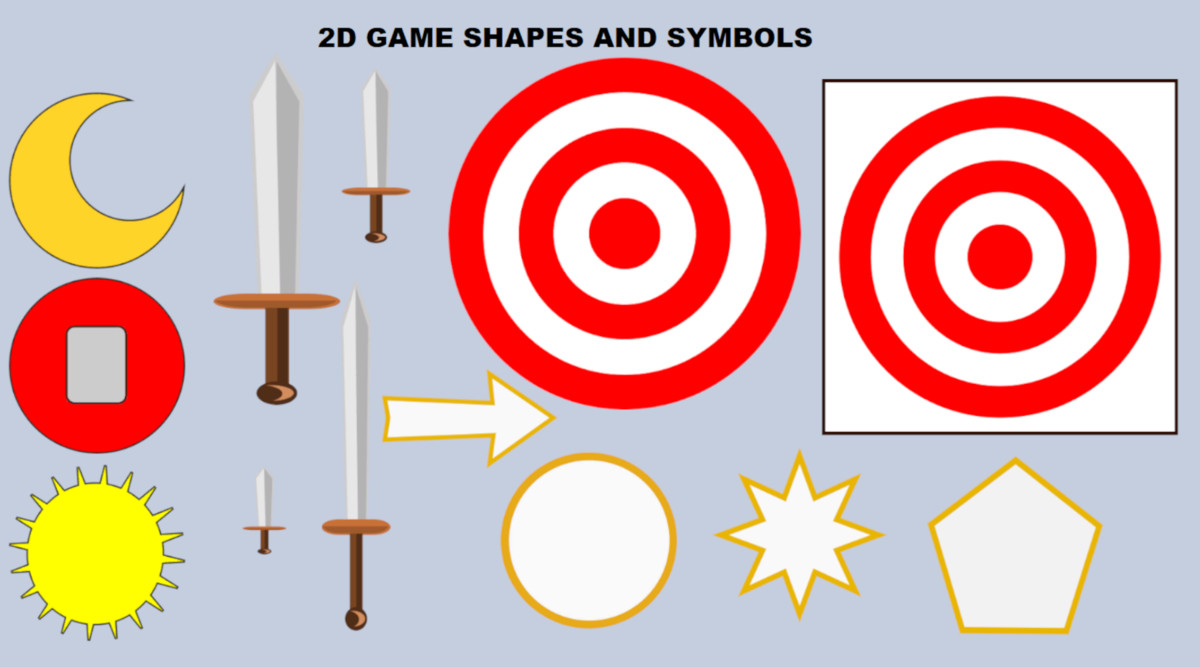 2D GAME SHAPES AND SYMBOLS