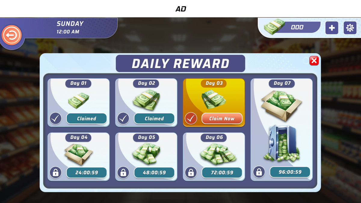 Supermarket & Mega Mall Simulator UI Kit – Complete Shop, POS & Inventory System