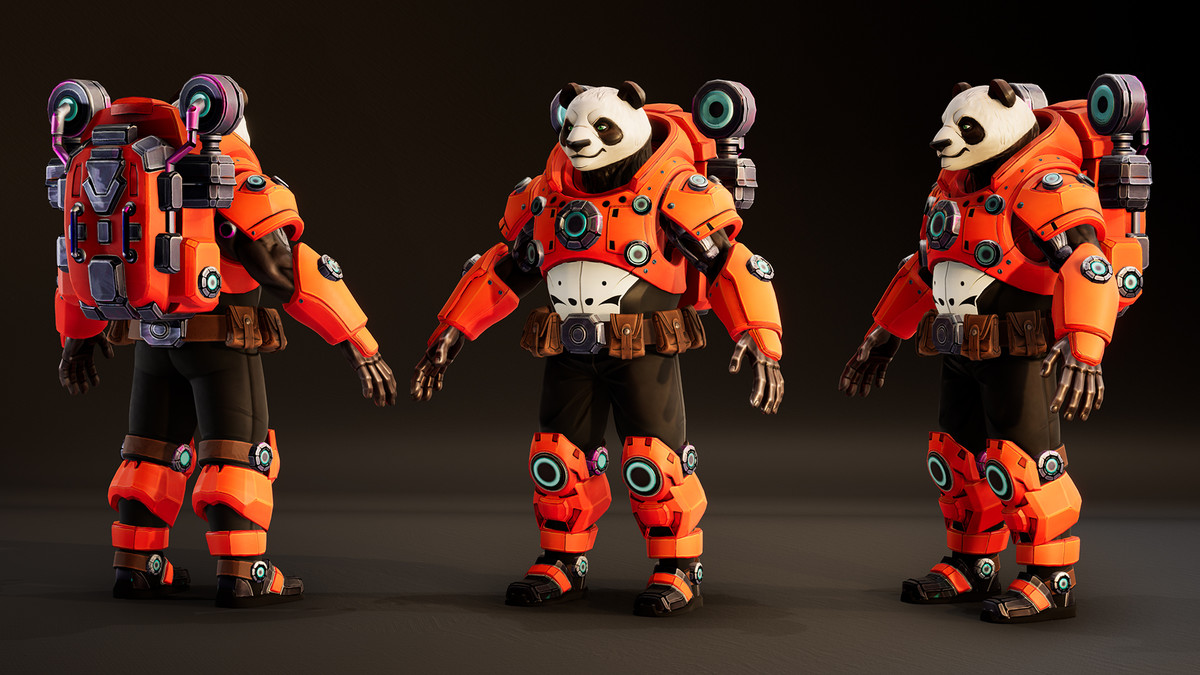 Mecha Panda – Stylized Sci-Fi Panda Character