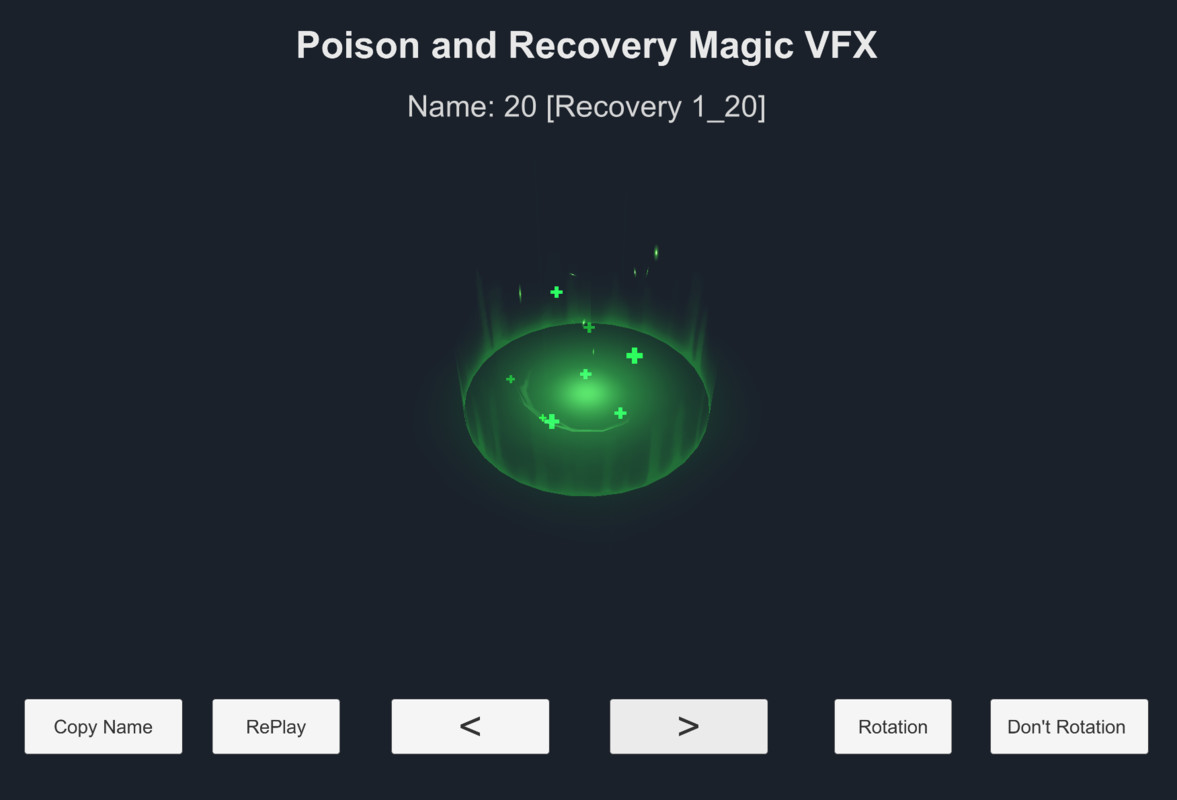 Poison and Recovery Magic VFX