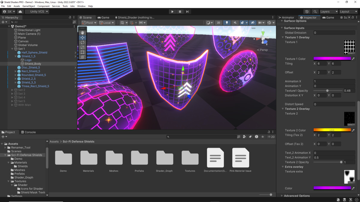 Sci-Fi Defense Shields 3D
