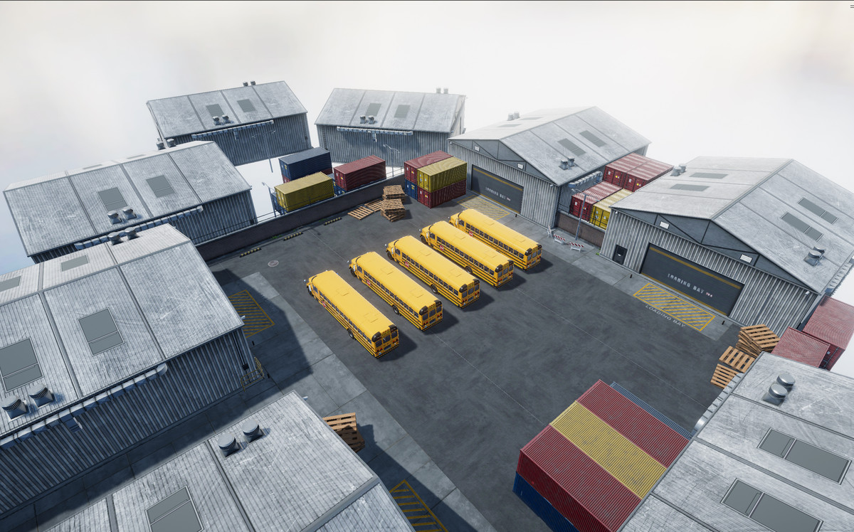 80s generic american school bus