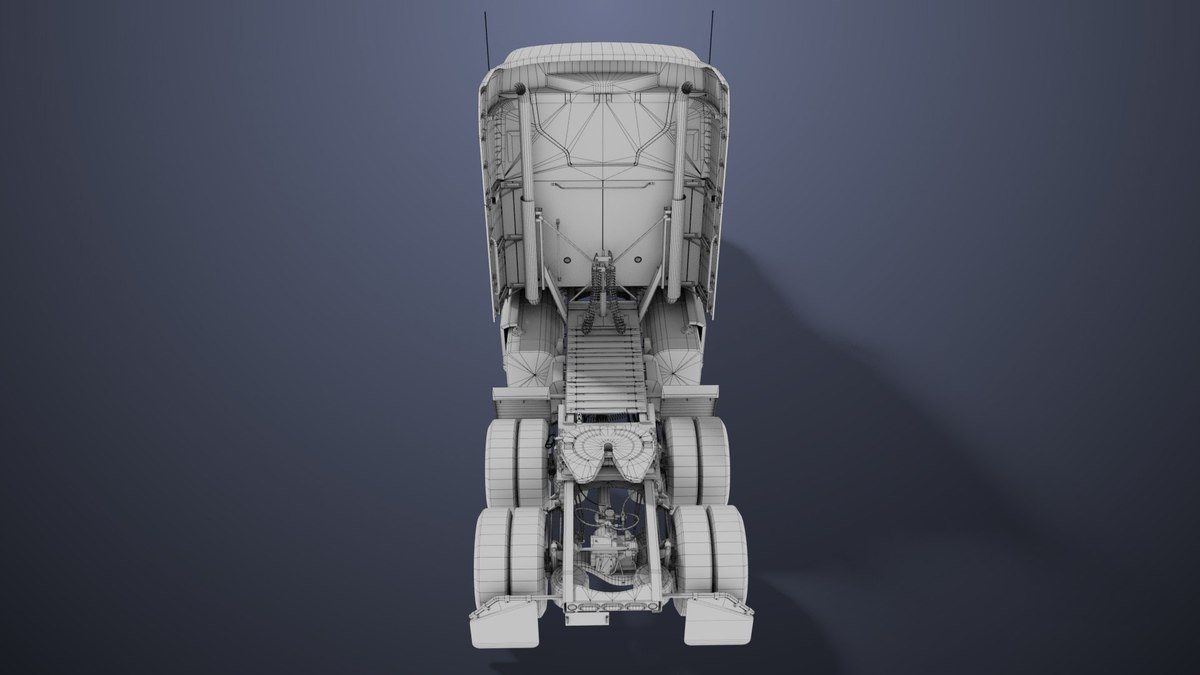 Heavy Truck Blue Chassis 05 URP HDRP Textures